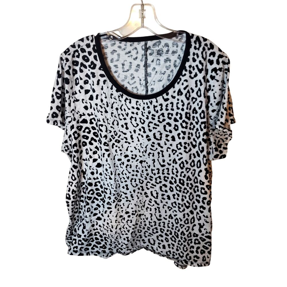Livi Animal Print Ringer Tee, 22/24
